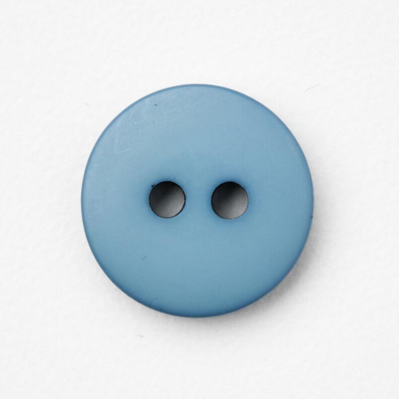 Bouton à 2 trous rond [Ø 11 mm] – bleu brillant,  image number 1