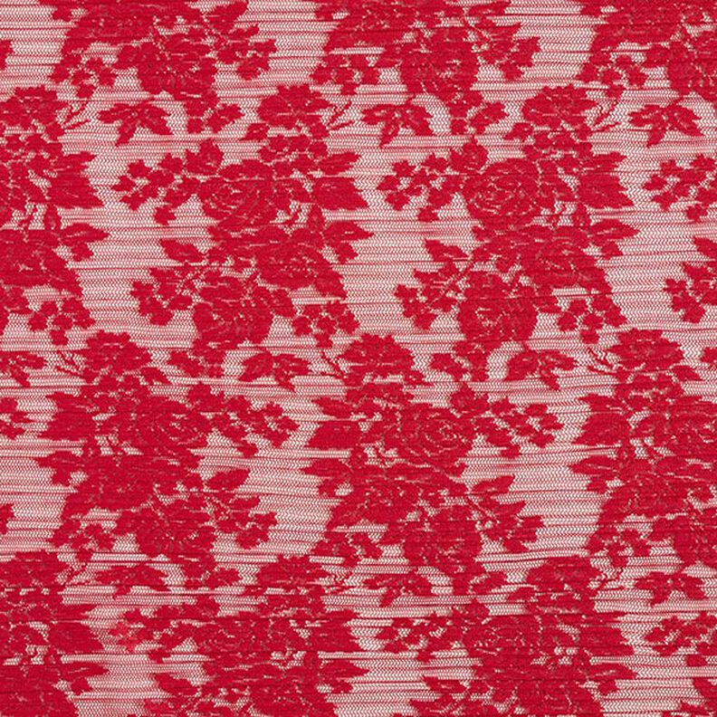 Plissé Fleurs en dentelle – carmin,  image number 1