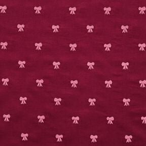 Velours milleraies nœuds brodés | Poppy Fabrics – carmin, 