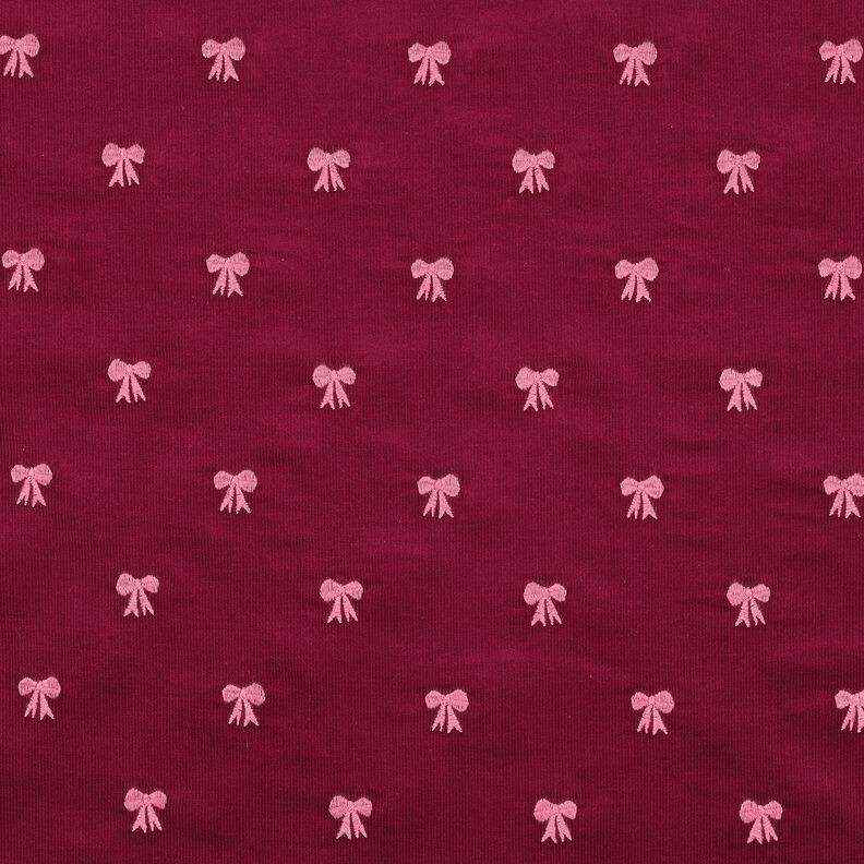Velours milleraies nœuds brodés | Poppy Fabrics – carmin, image number 1