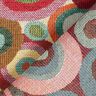 Tissu de décoration Gobelin Cercles colorés – beige clair/carmin,  thumbnail number 4