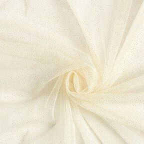 Tissu tulle scintillant – écru/or, 