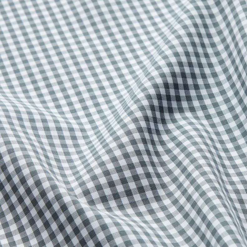 Popeline de coton Carreaux vichy – gris/blanc,  image number 2