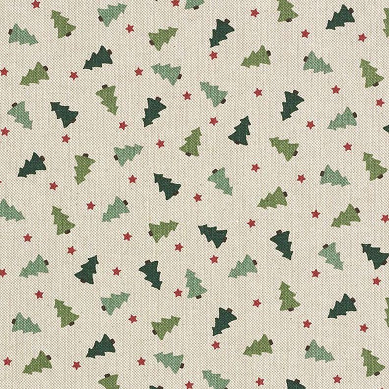 Tissu de décoration Semi-panama petits sapins – nature,  image number 6