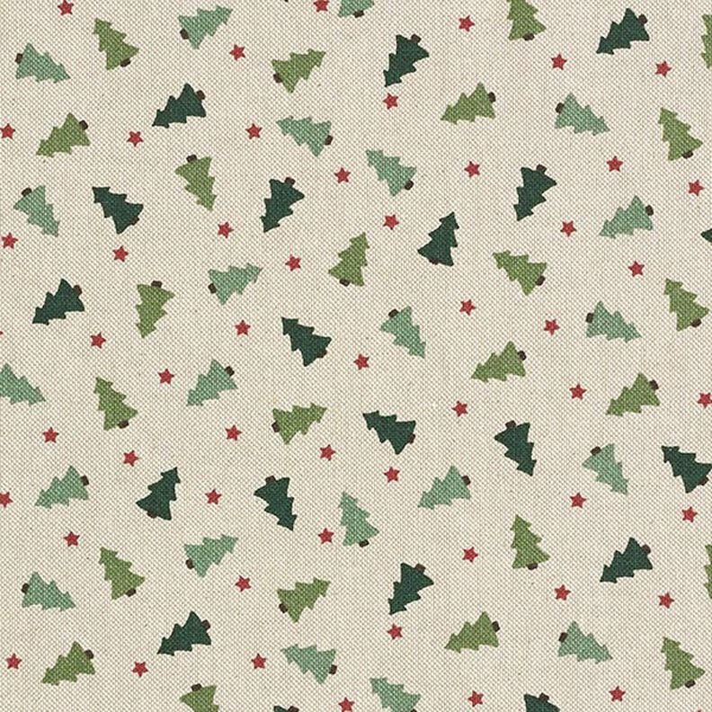 Tissu de décoration Semi-panama petits sapins – nature, image number 6