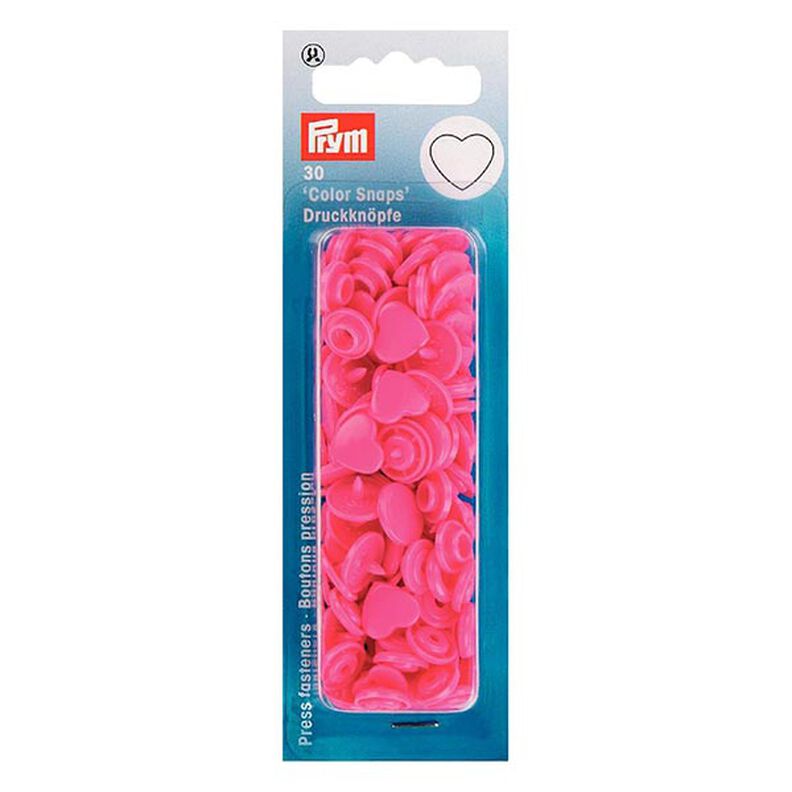 Boutons-pression Color Snaps cœur 5 - rose vif| Prym,  image number 2