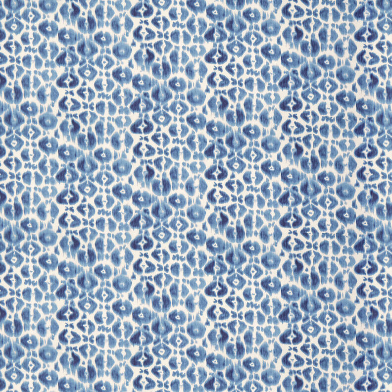 GOTS French Terry Batik motif léopard | TCC x LOOKS by Wolfgang Joop – bleu brillant/crème,  image number 1