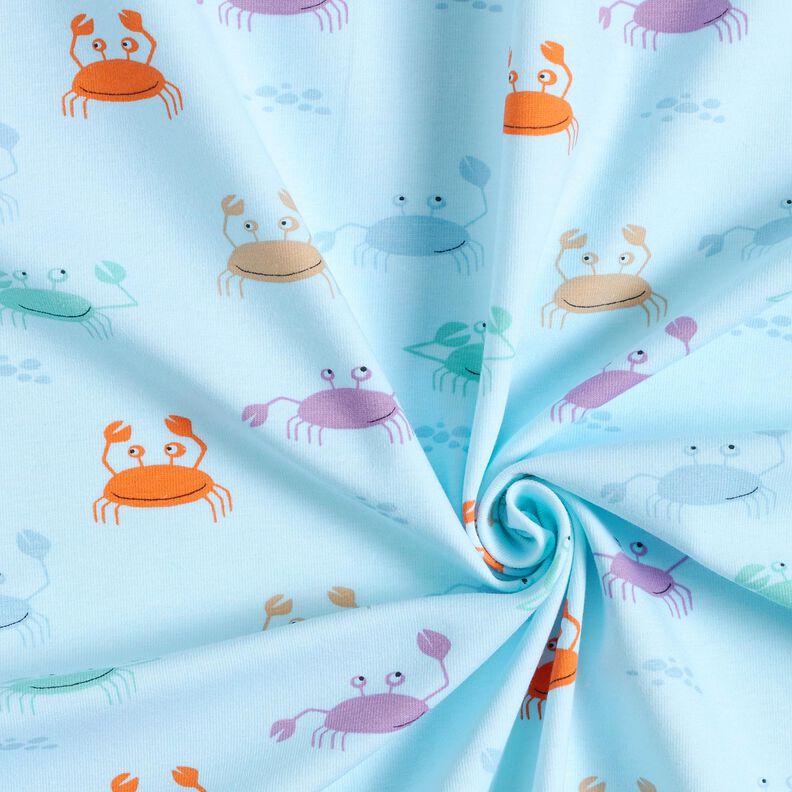 Jersey coton jolis crabes – bleu bébé, image number 3