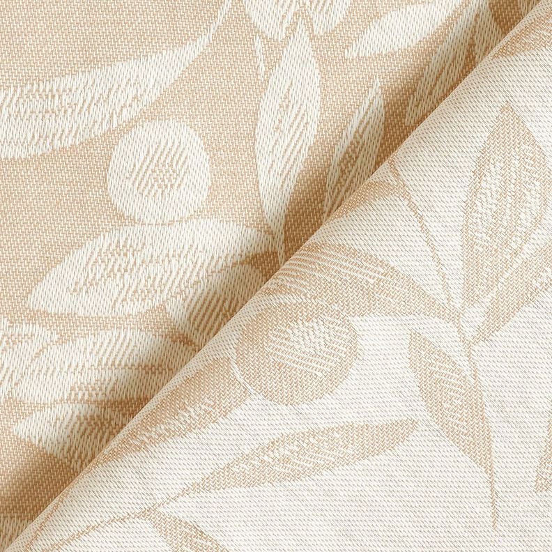 Coton enduit Jacquard tissu enduit motif olives – nature/beige clair,  image number 4