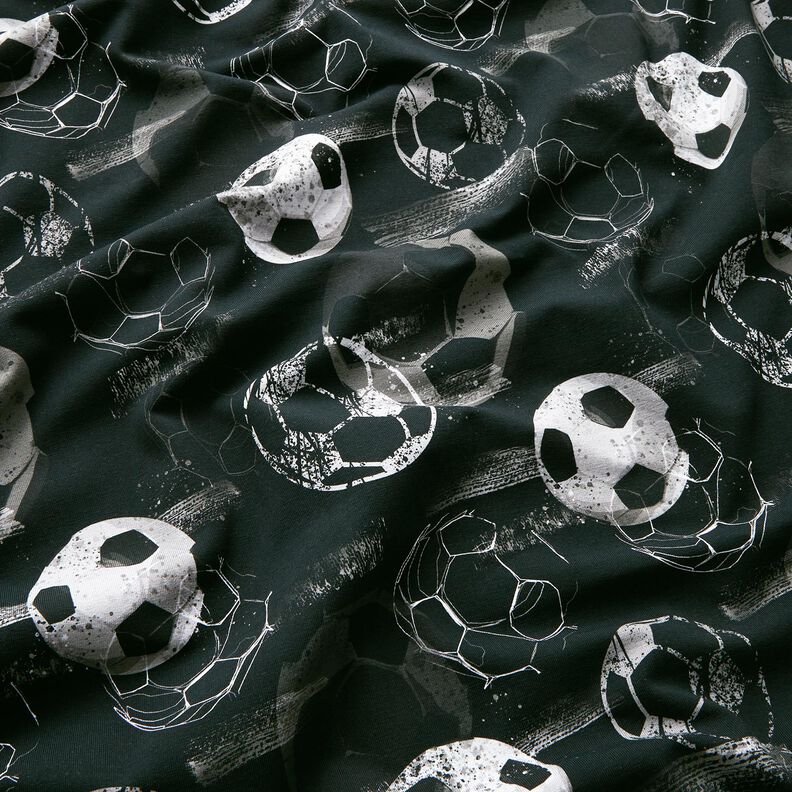 Jersey coton Buts de football | Glitzerpüppi – noir/gris,  image number 1