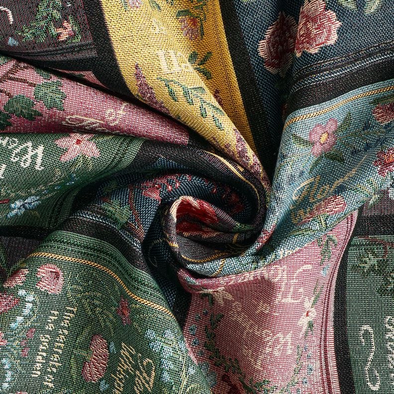 Tissu de décoration Gobelin Couverture de livre – noir/merlot,  image number 3