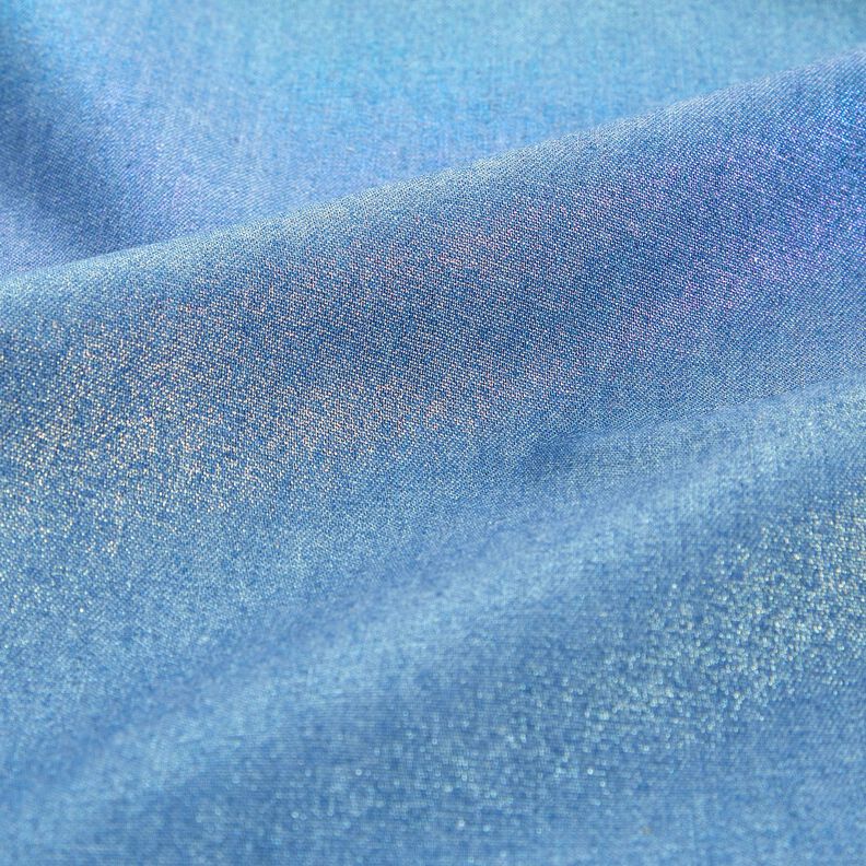 Chambray Brillant arc-en-ciel Imprimé feuille | Poppy Fabrics – bleu jean/mélange de couleurs,  image number 5