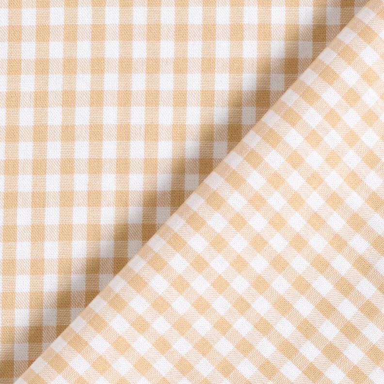 Tissu en coton Popeline Vichy à carreaux – beige,  image number 4