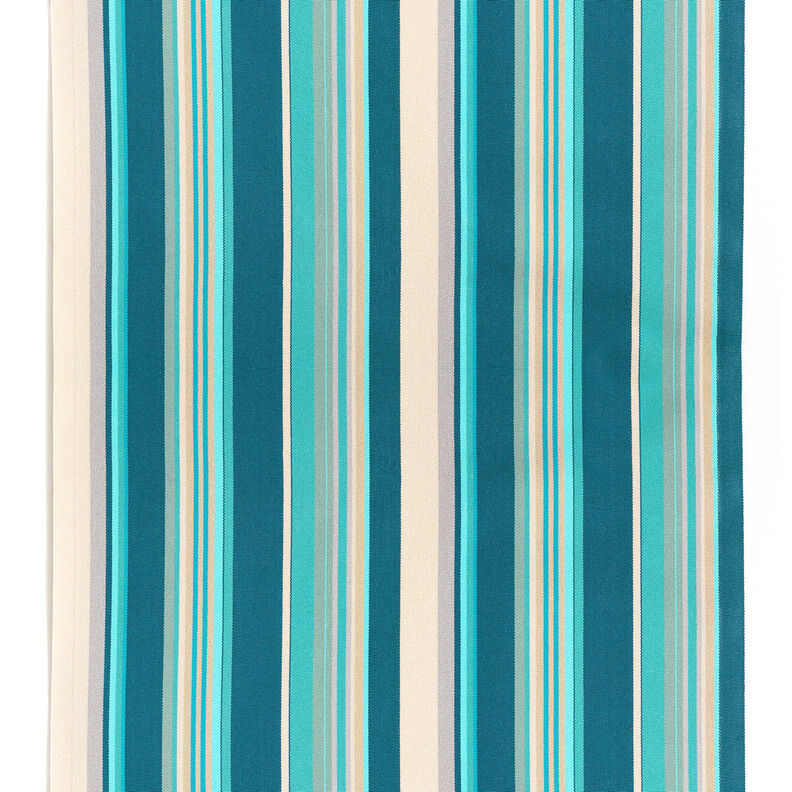 Extérieur Tissu pour chaise longue Rayures verticales 44 cm – amande/pétrole,  image number 1