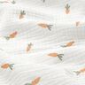 Tissu double gaze de coton petites carottes – écru,  thumbnail number 2