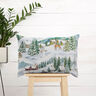 Tissu de décoration Gobelin Paysage hivernal – ivoire/turquoise clair,  thumbnail number 6