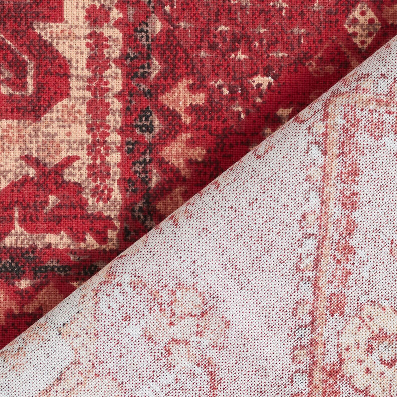 Tissu de décoration Semi-panama Tapis Kilim – carmin,  image number 4