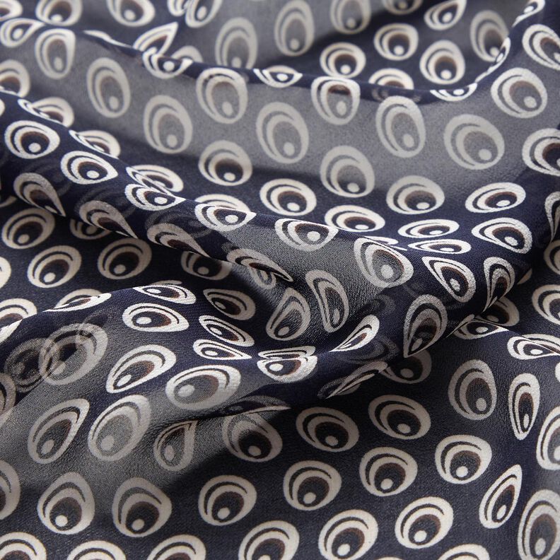 Chiffon œil de paon – bleu marine/bleu marine, image number 2