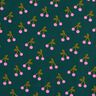 Coton enduit jolies cerises – vert foncé,  thumbnail number 1