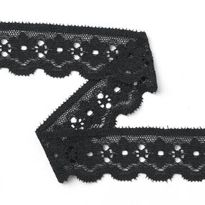 Dentelle élastique [27 mm] - noir, 