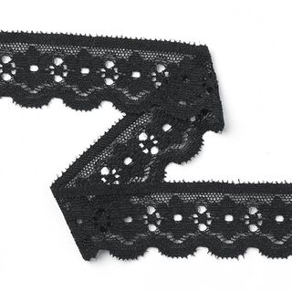 Dentelle élastique [27 mm] - noir, 