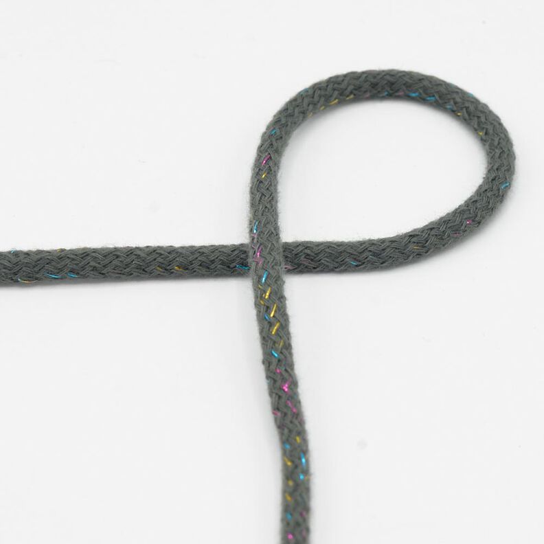 Cordon en coton Lurex [Ø 5 mm] – kaki,  image number 1