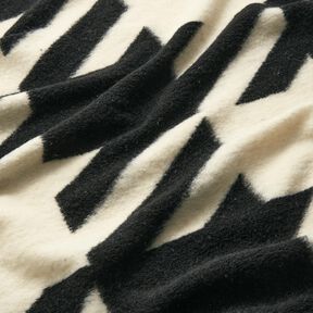 Tricot manteau pied-de-poule grands motifs – noir/écru, 