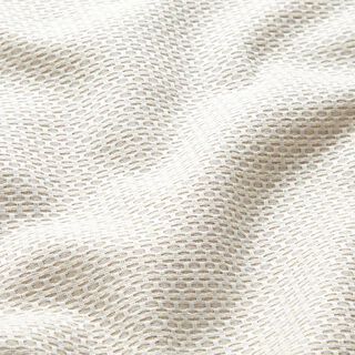 Tissu de décoration Jacquard Petites alvéoles – beige clair | Reste 70cm, 