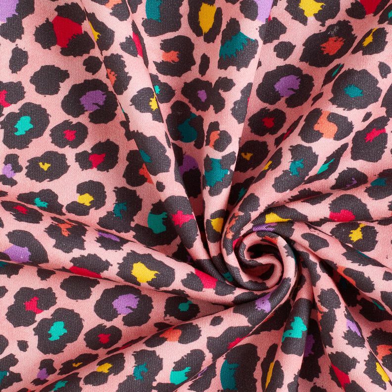 Sweatshirt gratté Motif léopard coloré – rose,  image number 3