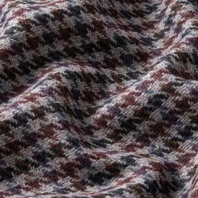Tissu pour manteau Mélange de laine petit pied-de-poule – merlot/argent, 
