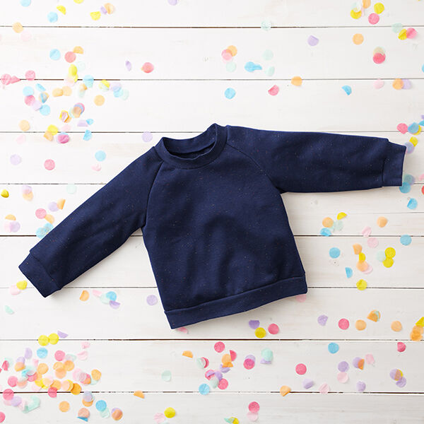 Sweat douillet taches colorées – bleu marine, image number 6