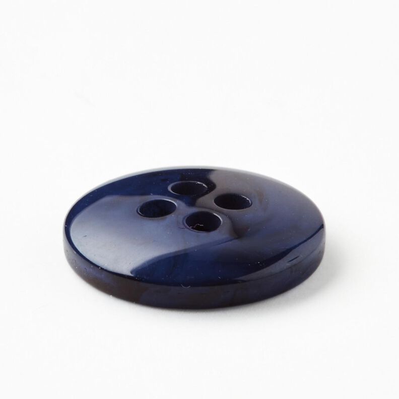 Bouton 4 trous marbré [Ø 15 mm] – indigo,  image number 3