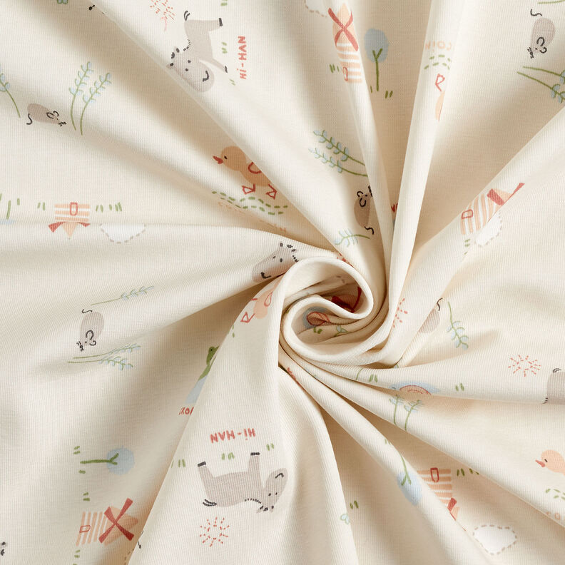 Jersey coton Bébés animaux – écru, image number 4