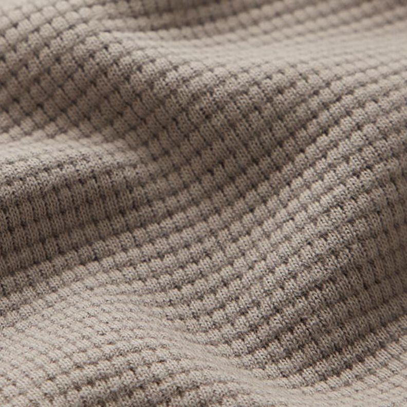 Mini Jersey de coton gaufré uni – taupe,  image number 3