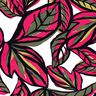 Jersey viscose Grandes feuilles – rose intense/bleu nuit,  thumbnail number 1