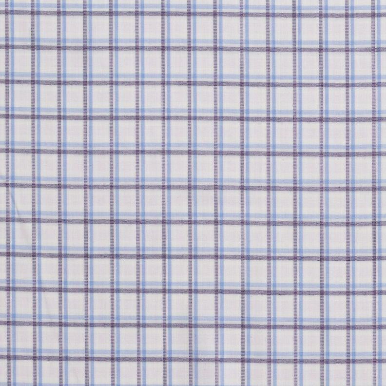 Tissu pour chemise à carreaux décalés – blanc/bleu clair,  image number 1