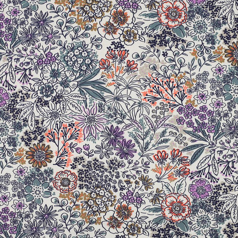 Popeline coton Fleurs sauvages | Poppy Fabrics – blanc, image number 1