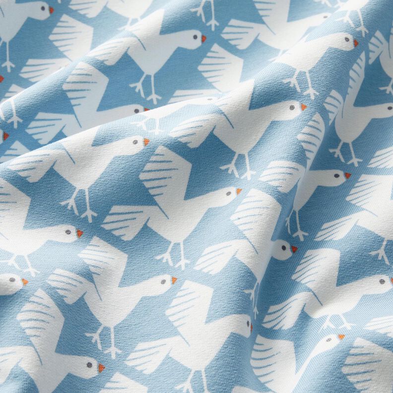 Sweatshirt gratté jolies mouettes – bleu clair/blanc, image number 2