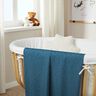 Tissu double gaze de coton Petits points – bleu jean/blanc,  thumbnail number 7