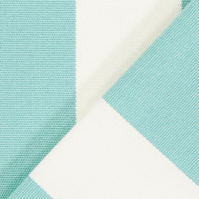 Tissu d’extérieur Acrisol Listado – écru/turquoise,  image number 3