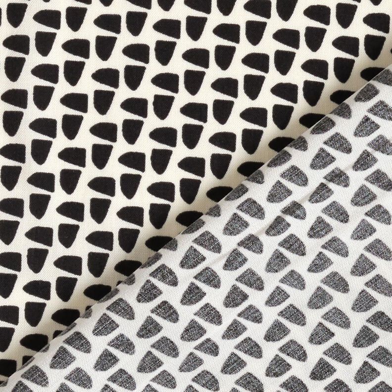 Tissu pour chemisier Graphique abstrait – crème/noir,  image number 4