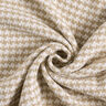 Tissu brut pour manteau Pied-de-poule – beige/blanc,  thumbnail number 4