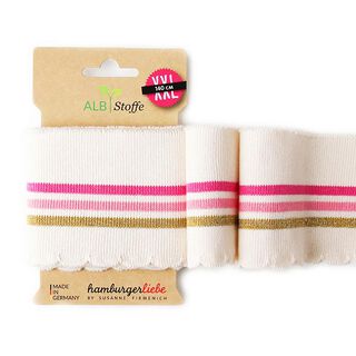 Bord-côtes Bio CUFF ME WAVE GLAM  [140 CM | 8 CM]  | Albstoffe | Hamburger Liebe, 