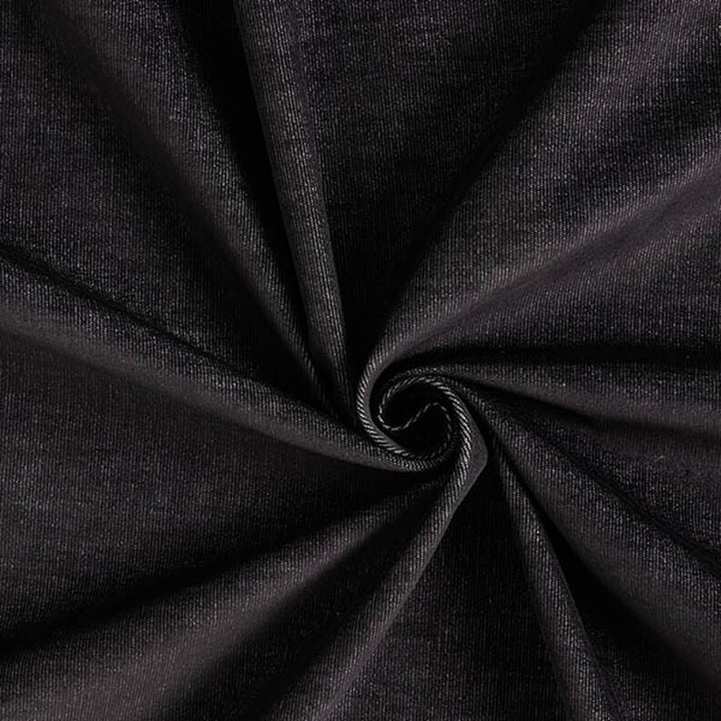 Velours côtelé fin stretch look jean – noir, image number 1