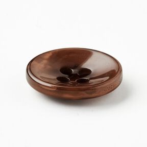 Bouton 4 trous marbré [Ø 15 mm] – brun-marron, 
