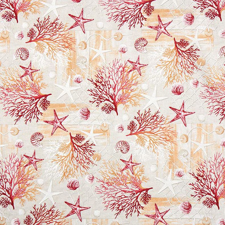 Tissu de décoration Canvas Collage marin – rouge/orange,  image number 1
