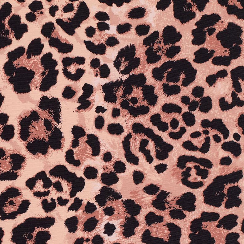 Tissus pour maillot de bain Imprimé léopard – cuivre/noir,  image number 6
