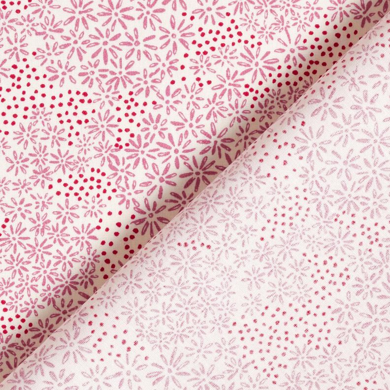 Popeline coton Semences de fleurs – blanc/violet pastel, image number 4