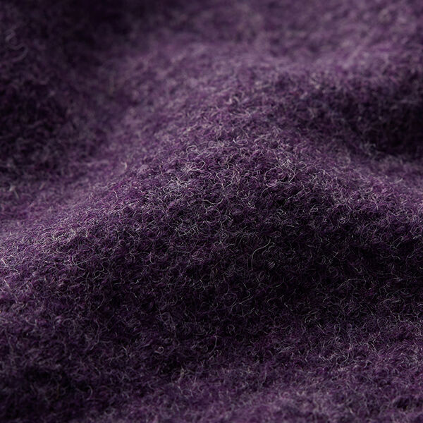 Loden de laine foulé Chiné – prune,  image number 2