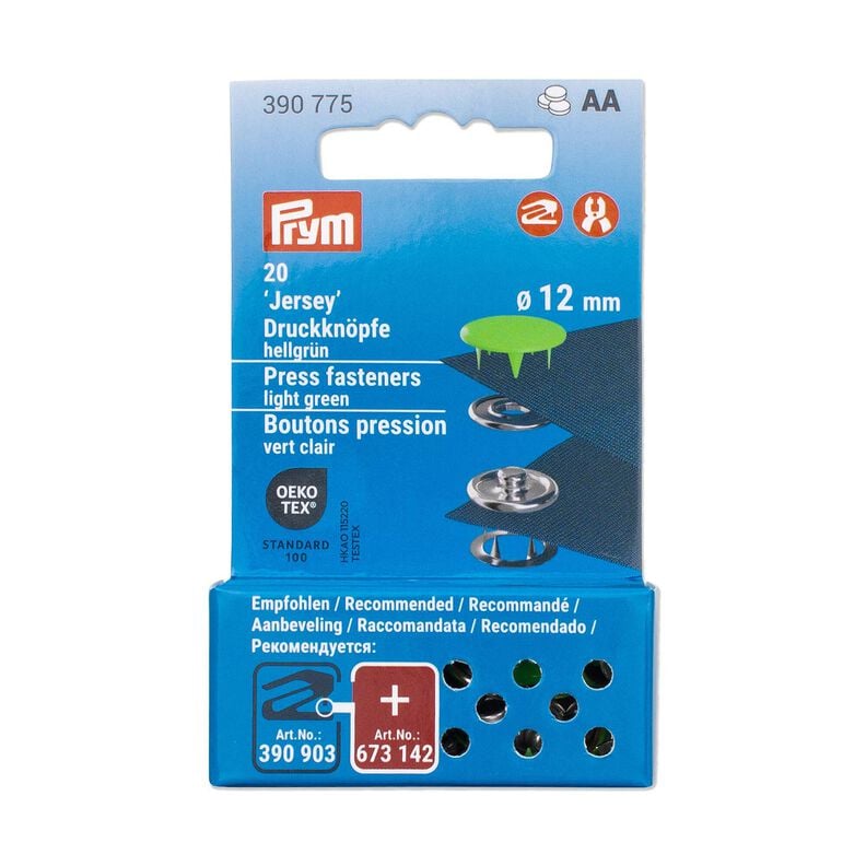 Boutons pression en jersey [12 mm] | Prym – vert clair,  image number 3